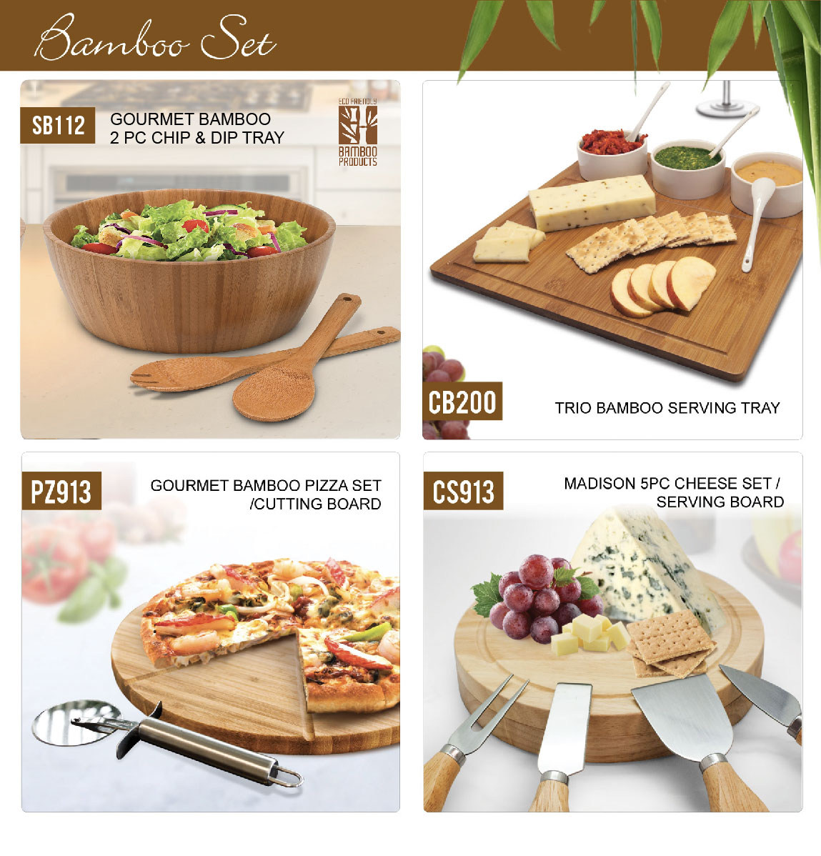 Bamboo Serving Set 3