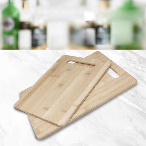 2 PC BAMBOO CUTTING BOARD SET