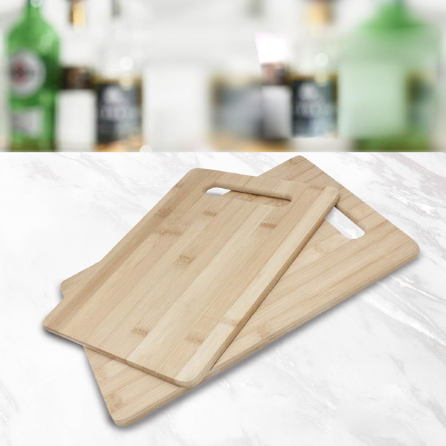 2 PC BAMBOO CUTTING BOARD SET