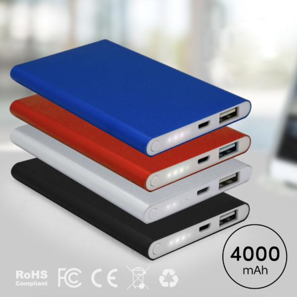COLUMBUS - 4000 mAh SLIM PORTABLE POWER BANK