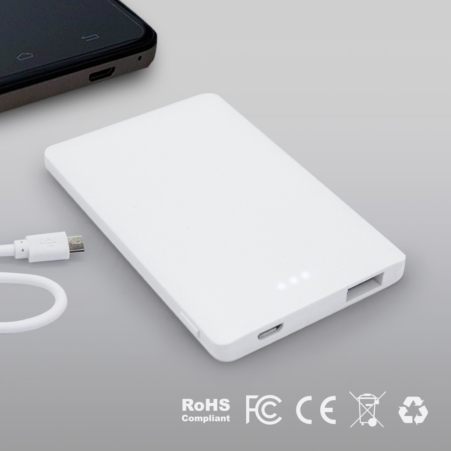 HANOVER - 2500 mAh SLIM PORTABLE POWER BANK