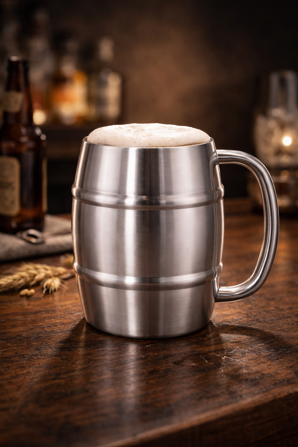STAINLESS STEEL KEG BEER MUG