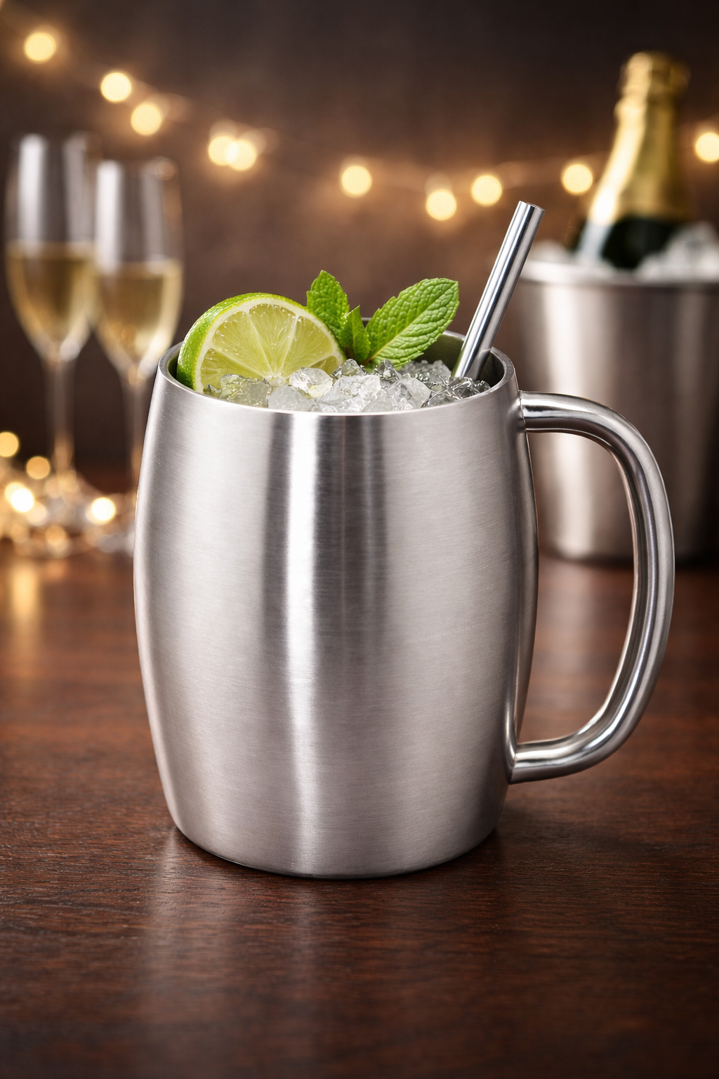 BRUSSELS 14 OZ STAINLESS STEEL MUG