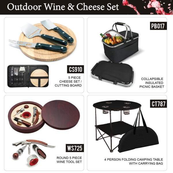 OUTDOOR WINE & CHEESE SET