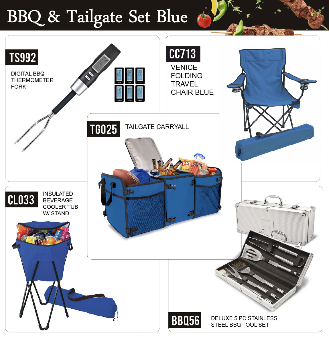 BBQ & TAILGATE SET BLUE