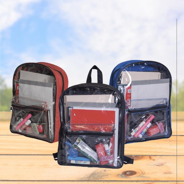 ARCHER CLEAR FRONT PVC BACKPACK