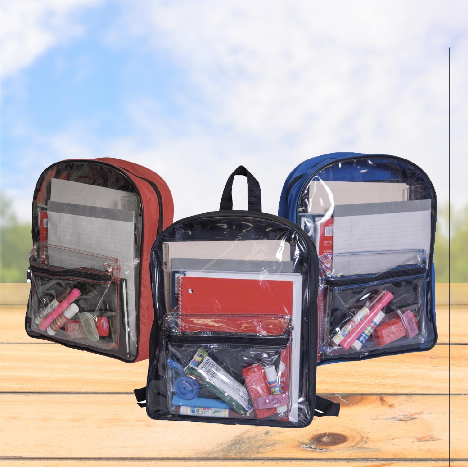 ARCHER CLEAR FRONT PVC BACKPACK