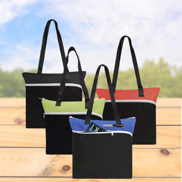 BERMORE LARGE FRONT ZIPPER TOTE