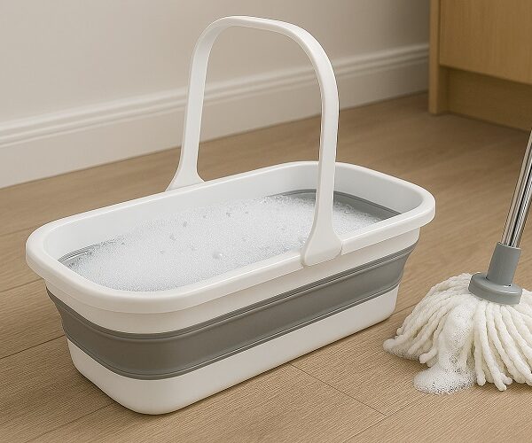 FlexNest Collapsible Mop Basket with 4 Wheels