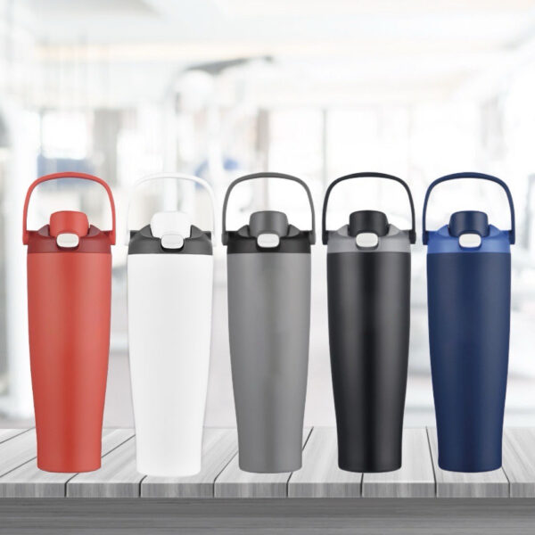 PRESSLIFT - 21 oz Stainless Steel Vacuum Tumbler with Carry Handle