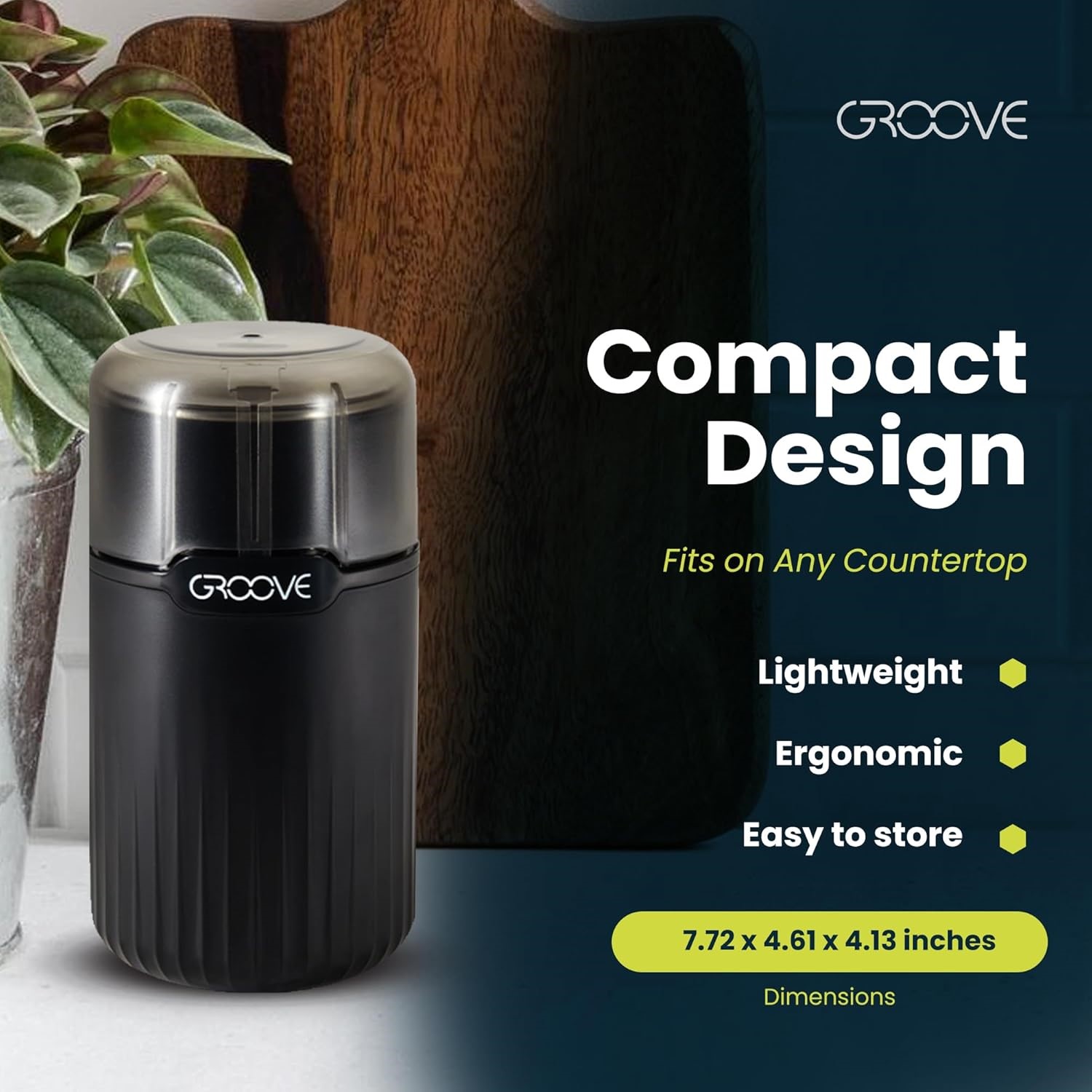 Electric Grinder, 30,000 RPM High Capacity Herb Grinder, Adjustable, Coarse, Stainless Steel, One Button Start, for Herbs, Spices, Coffee and More - Image 3