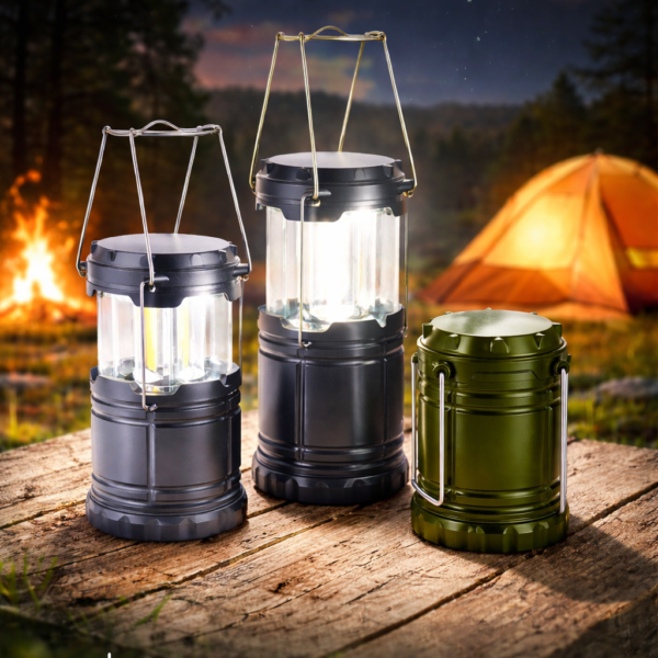 3-Piece COB Collapsible Lantern Set