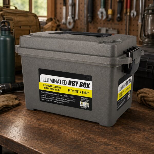 Waterproof Utility Dry Box with COB Light