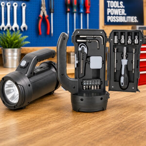 Beacon Flashlight & 17-Pc Tool Kit Combo